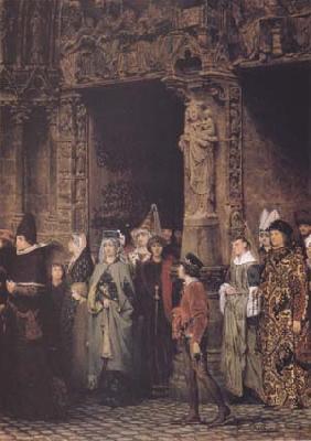 Alma-Tadema, Sir Lawrence Leaving Church in the Fifteenth Century (mk23)